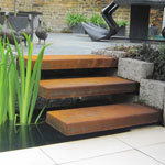 Corten Steel Garden Steps