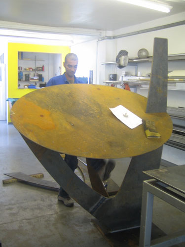 Corten Steel Lecterns designed/built by Hollywood Design