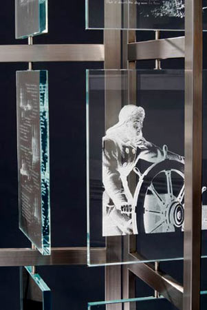 Laser Etched Glass and Brushed Stainless Steel - Screen